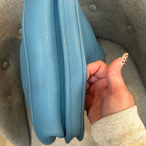 Hermes Evelyne GM III in Blue Jean Clemence with palladium hardware - Picture 9 of 16